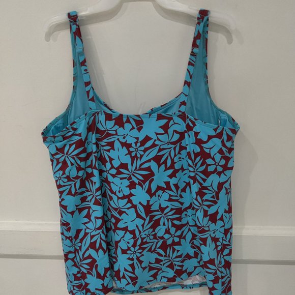 NWT Lands' End Women's Square Neck Tankini Top UPF 50 Size 18 $90 CC425 - Picture 2 of 2